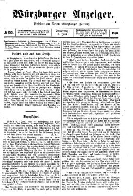 Würzburger Anzeiger (Neue Würzburger Zeitung) Donnerstag 5. Juni 1856