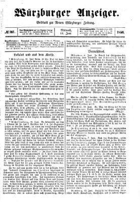 Würzburger Anzeiger (Neue Würzburger Zeitung) Mittwoch 11. Juni 1856