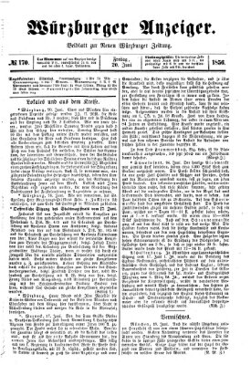 Würzburger Anzeiger (Neue Würzburger Zeitung) Freitag 20. Juni 1856