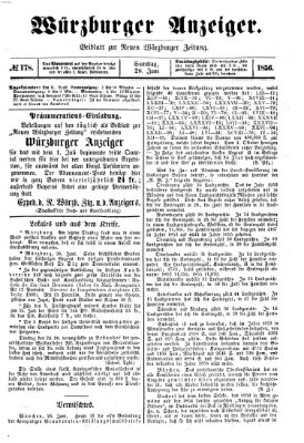 Würzburger Anzeiger (Neue Würzburger Zeitung) Samstag 28. Juni 1856