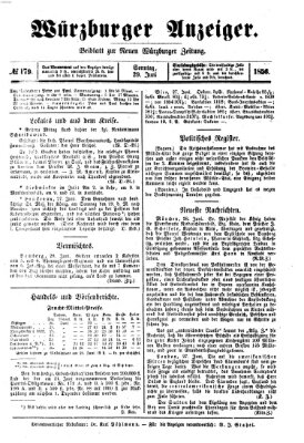 Würzburger Anzeiger (Neue Würzburger Zeitung) Sonntag 29. Juni 1856