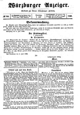 Würzburger Anzeiger (Neue Würzburger Zeitung) Samstag 5. Juli 1856