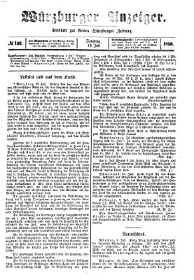 Würzburger Anzeiger (Neue Würzburger Zeitung) Samstag 12. Juli 1856