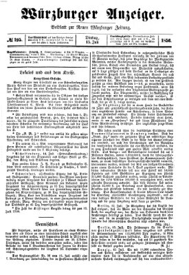 Würzburger Anzeiger (Neue Würzburger Zeitung) Dienstag 15. Juli 1856