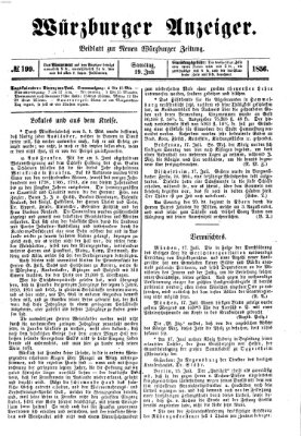 Würzburger Anzeiger (Neue Würzburger Zeitung) Samstag 19. Juli 1856