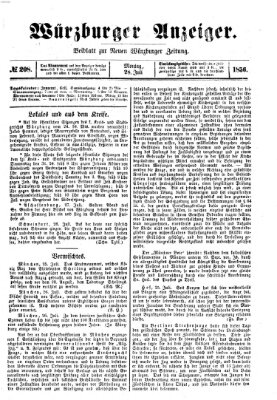 Würzburger Anzeiger (Neue Würzburger Zeitung) Montag 28. Juli 1856