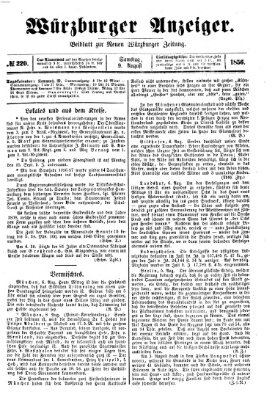 Würzburger Anzeiger (Neue Würzburger Zeitung) Samstag 9. August 1856