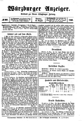 Würzburger Anzeiger (Neue Würzburger Zeitung) Sonntag 10. August 1856