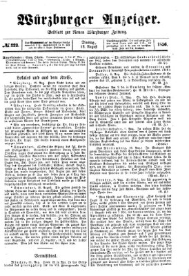 Würzburger Anzeiger (Neue Würzburger Zeitung) Dienstag 12. August 1856