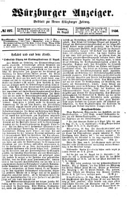 Würzburger Anzeiger (Neue Würzburger Zeitung) Samstag 16. August 1856