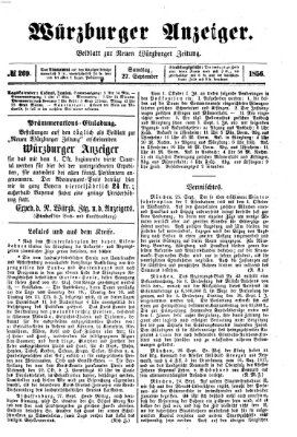 Würzburger Anzeiger (Neue Würzburger Zeitung) Samstag 27. September 1856