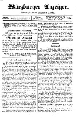 Würzburger Anzeiger (Neue Würzburger Zeitung) Dienstag 30. September 1856