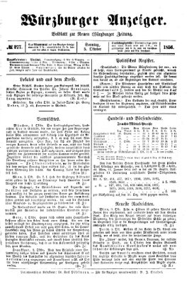 Würzburger Anzeiger (Neue Würzburger Zeitung) Sonntag 5. Oktober 1856