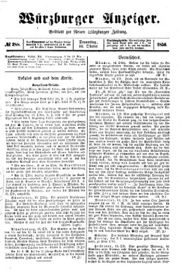 Würzburger Anzeiger (Neue Würzburger Zeitung) Donnerstag 16. Oktober 1856