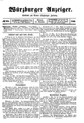 Würzburger Anzeiger (Neue Würzburger Zeitung) Mittwoch 12. November 1856