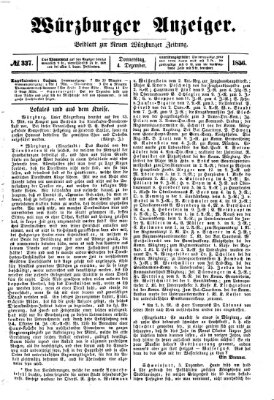 Würzburger Anzeiger (Neue Würzburger Zeitung) Donnerstag 4. Dezember 1856