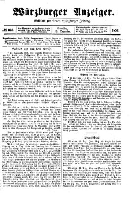 Würzburger Anzeiger (Neue Würzburger Zeitung) Samstag 13. Dezember 1856