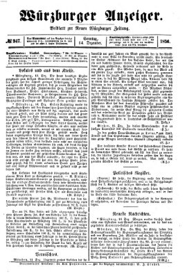 Würzburger Anzeiger (Neue Würzburger Zeitung) Sonntag 14. Dezember 1856