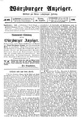 Würzburger Anzeiger (Neue Würzburger Zeitung) Dienstag 30. Dezember 1856