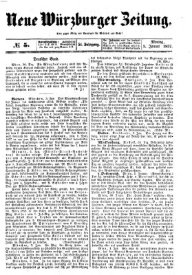 Neue Würzburger Zeitung Montag 5. Januar 1857