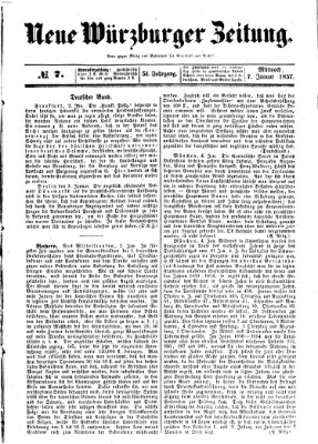 Neue Würzburger Zeitung Mittwoch 7. Januar 1857