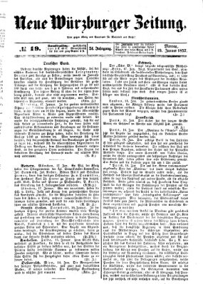 Neue Würzburger Zeitung Montag 19. Januar 1857