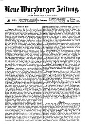 Neue Würzburger Zeitung Freitag 23. Januar 1857