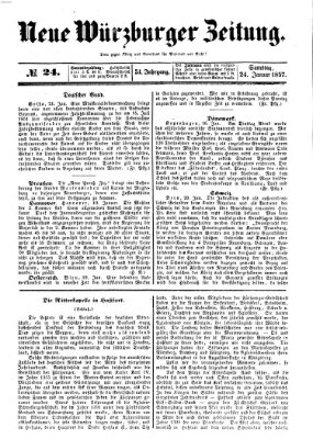 Neue Würzburger Zeitung Samstag 24. Januar 1857