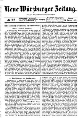 Neue Würzburger Zeitung Dienstag 24. Februar 1857