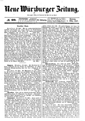 Neue Würzburger Zeitung Sonntag 1. März 1857