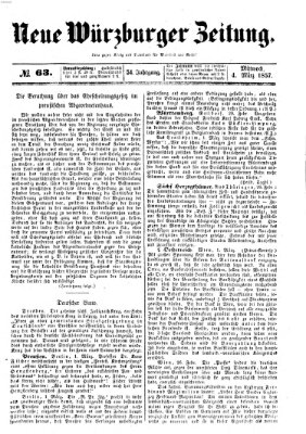 Neue Würzburger Zeitung Mittwoch 4. März 1857