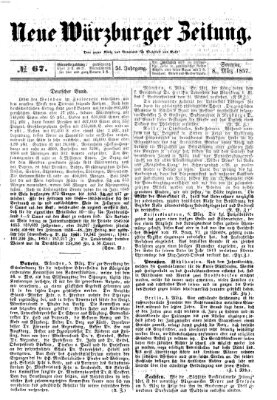 Neue Würzburger Zeitung Sonntag 8. März 1857