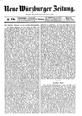 Neue Würzburger Zeitung Mittwoch 11. März 1857