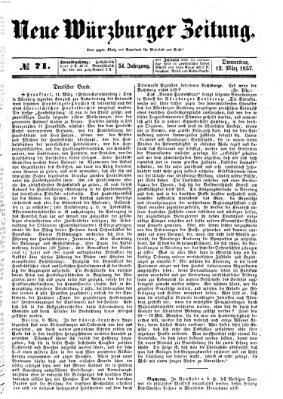 Neue Würzburger Zeitung Donnerstag 12. März 1857