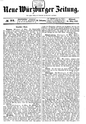 Neue Würzburger Zeitung Mittwoch 18. März 1857