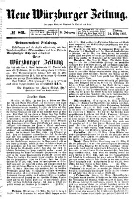 Neue Würzburger Zeitung Dienstag 24. März 1857