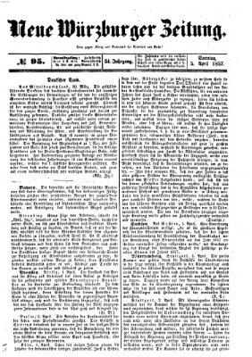 Neue Würzburger Zeitung Sonntag 5. April 1857