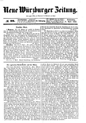 Neue Würzburger Zeitung Donnerstag 9. April 1857