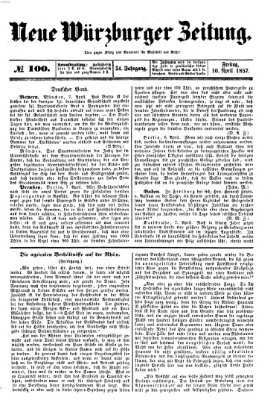 Neue Würzburger Zeitung Freitag 10. April 1857