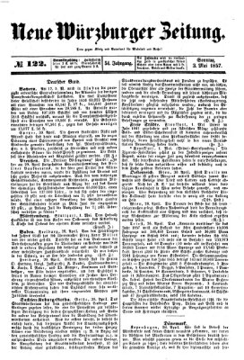 Neue Würzburger Zeitung Sonntag 3. Mai 1857