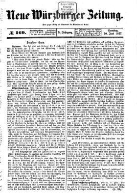 Neue Würzburger Zeitung Samstag 20. Juni 1857