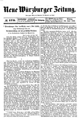 Neue Würzburger Zeitung Dienstag 23. Juni 1857