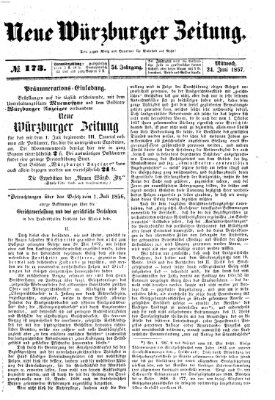 Neue Würzburger Zeitung Mittwoch 24. Juni 1857