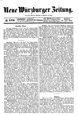 Neue Würzburger Zeitung Samstag 27. Juni 1857