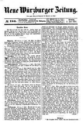 Neue Würzburger Zeitung Sonntag 5. Juli 1857