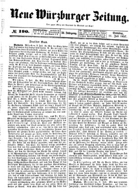 Neue Würzburger Zeitung Samstag 11. Juli 1857