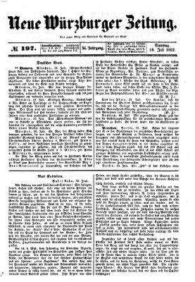 Neue Würzburger Zeitung Samstag 18. Juli 1857