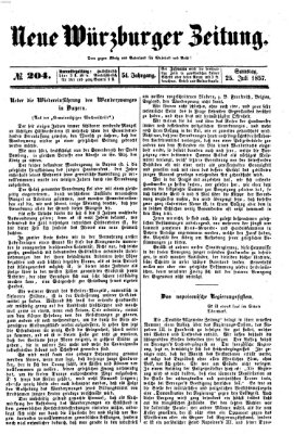 Neue Würzburger Zeitung Samstag 25. Juli 1857