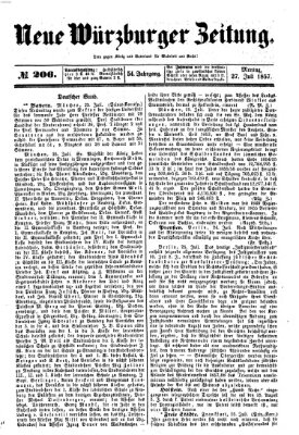 Neue Würzburger Zeitung Montag 27. Juli 1857