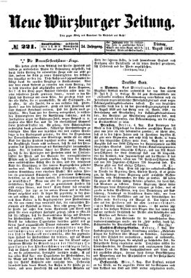 Neue Würzburger Zeitung Dienstag 11. August 1857